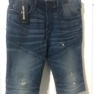 Mens NWT True Religion Rocco Biker Shorts